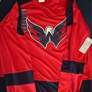 NHL Red and Black Men's Jersey